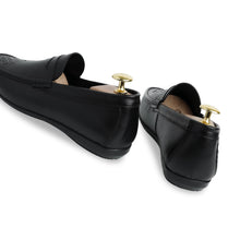 Load image into Gallery viewer, Penny Strapped Moccasins - Black