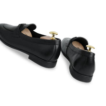 Load image into Gallery viewer, Noir Metallic Buckled Loafers - Black
