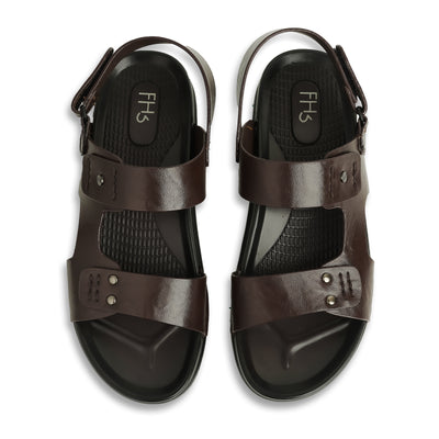 Signature Microfibre Sandals - Brown