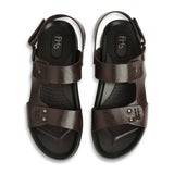 Signature Microfibre Sandals - Brown