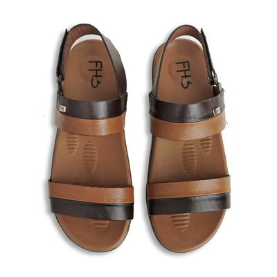 FHS Dual Tone Sandals - Brown