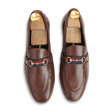 Load image into Gallery viewer, Regal Horse-Bit Buckled Loafers - Brown