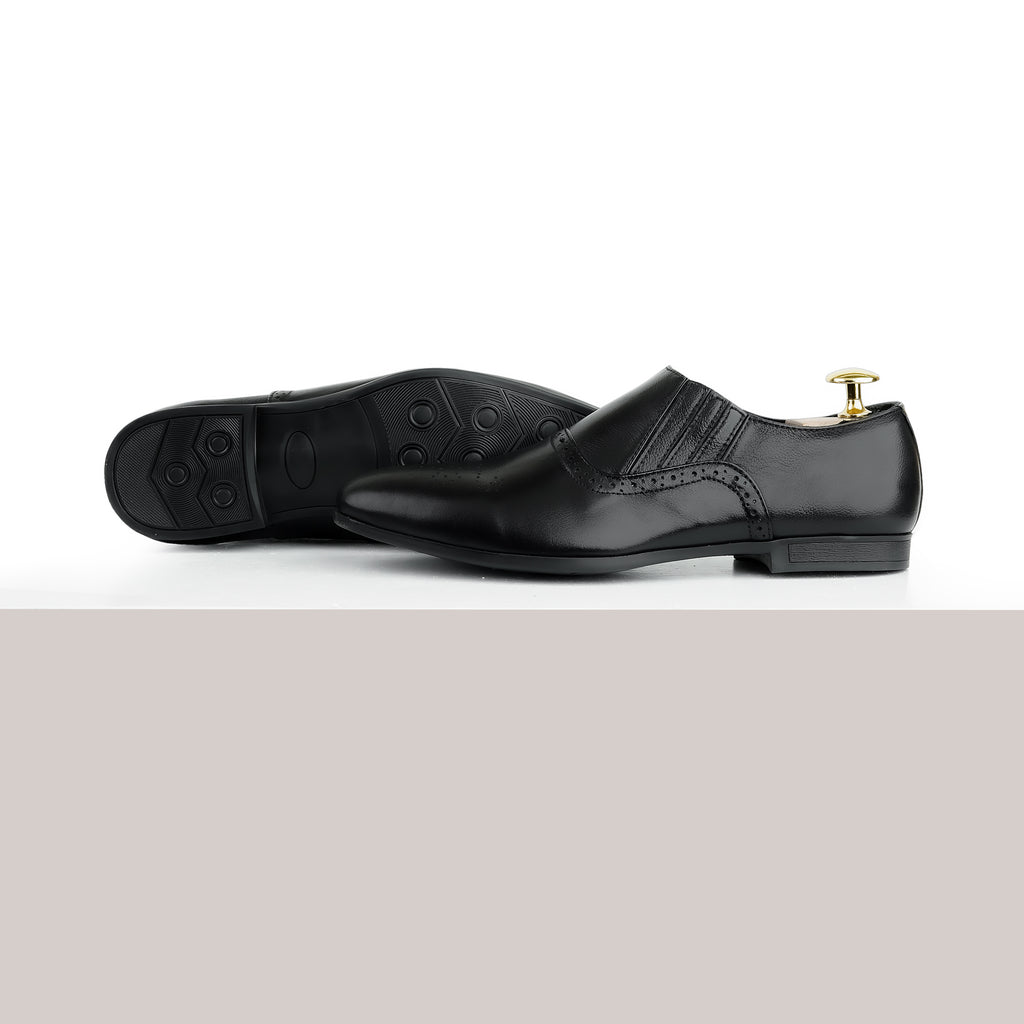 Prestige Embossed Loafers - Black