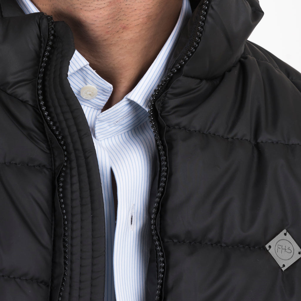 Men's Essential Puffer Jacket-Black
