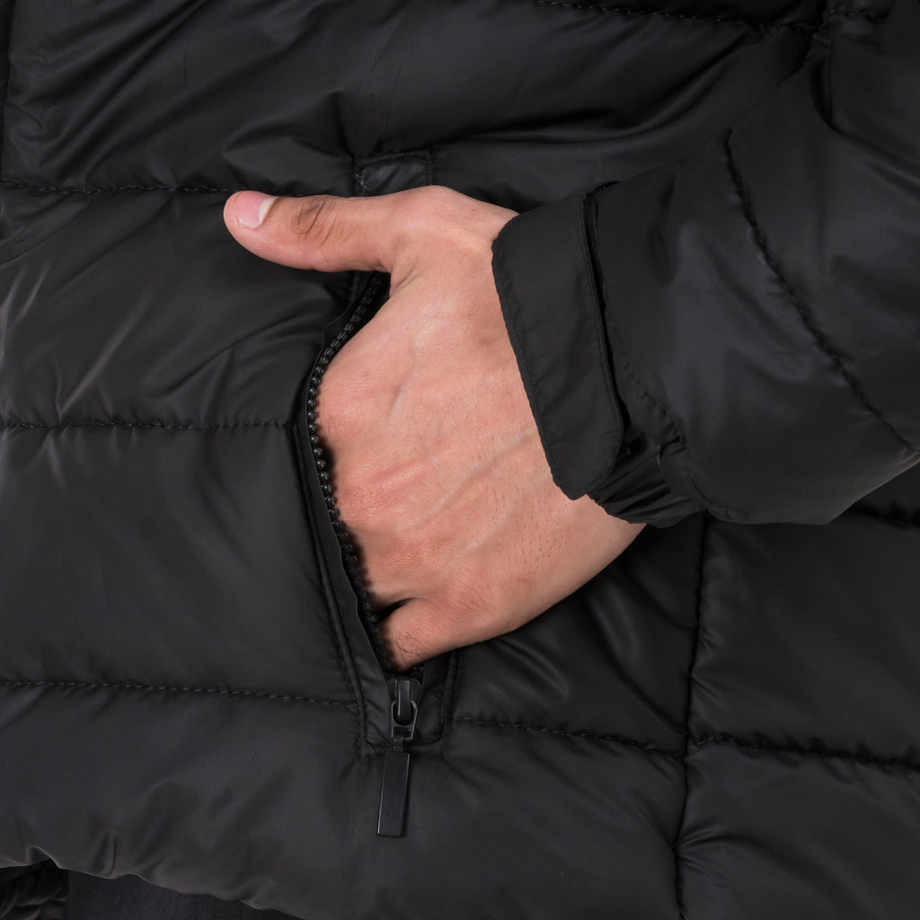 Men's Essential Puffer Jacket-Black