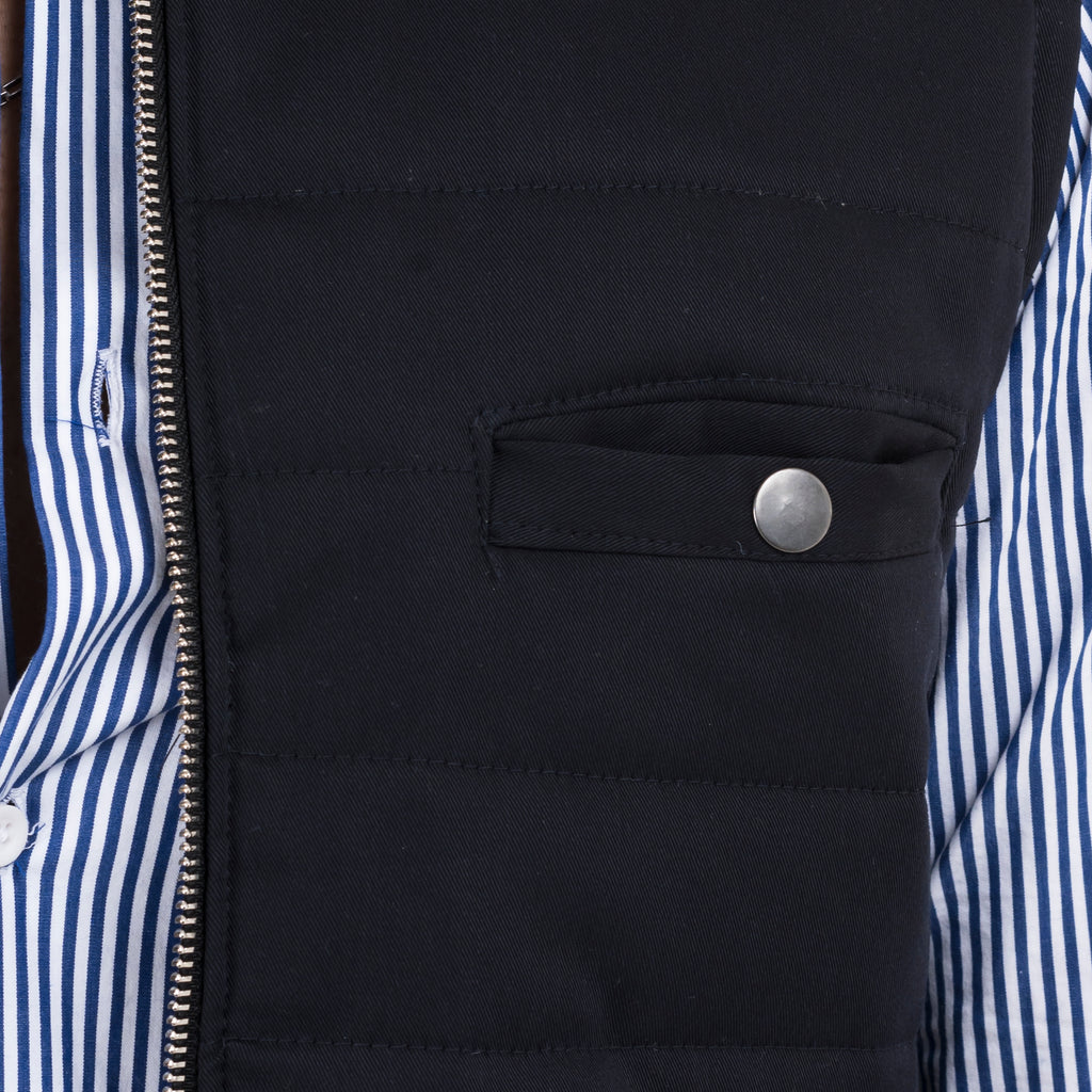 Sleek Gilet Sleeveless Jacket - Dark Navy