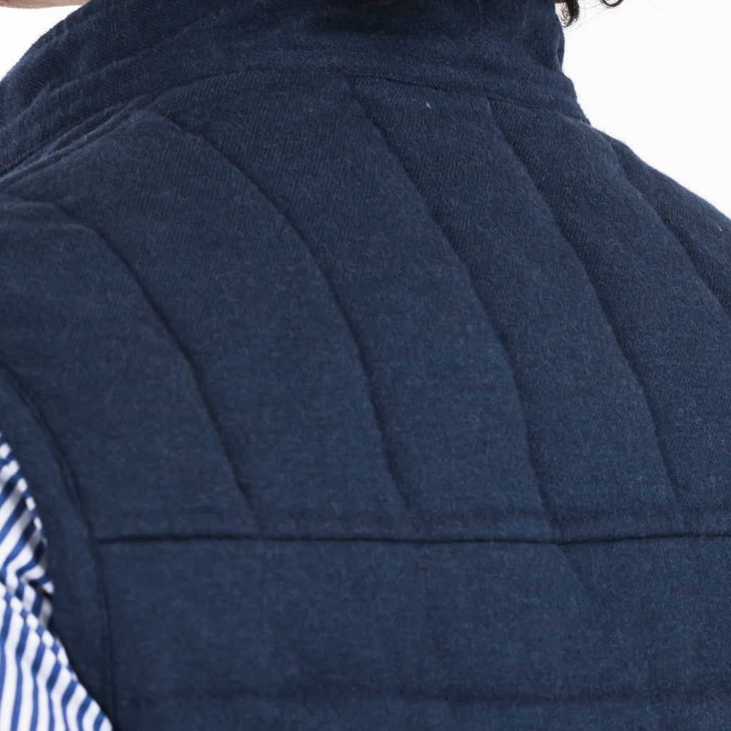 Sleek Gilet Sleeveless Jacket - Navy