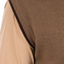 Load image into Gallery viewer, V-Neck Sleeveless Sweater-Khaaki