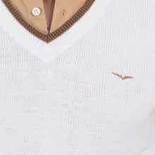 Load image into Gallery viewer, V-Neck Sleeveless Sweater-White
