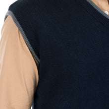 Load image into Gallery viewer, V-Neck Sleeveless Sweater-Navy