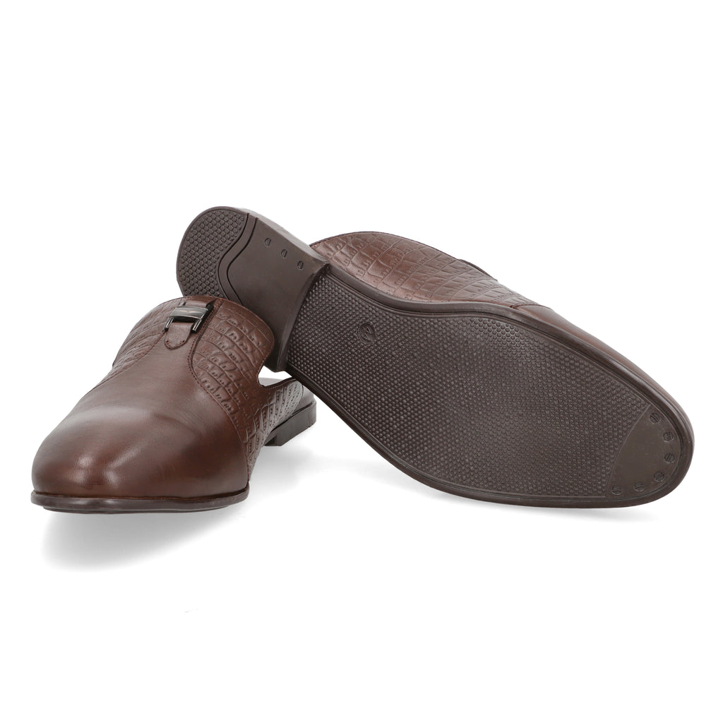 Signature FHS Buckled Mules - Brown