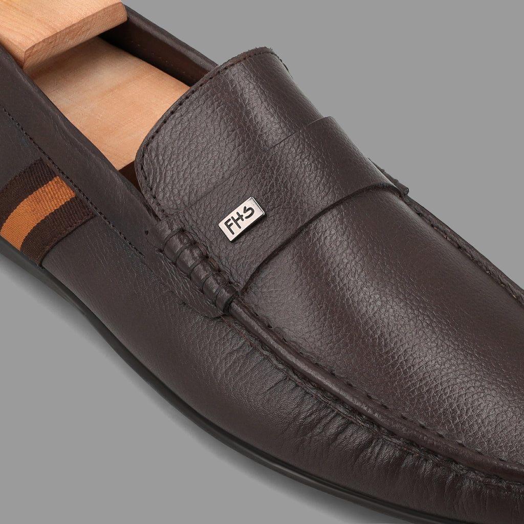 Classic Band-Strapped Moccasins-Brown