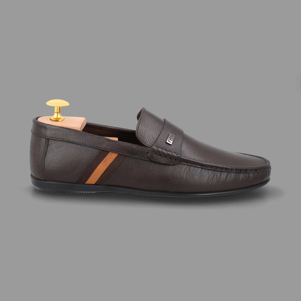 Classic Band-Strapped Moccasins-Brown