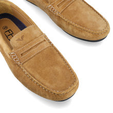 Load image into Gallery viewer, Suede Penny Moccasin - Beige