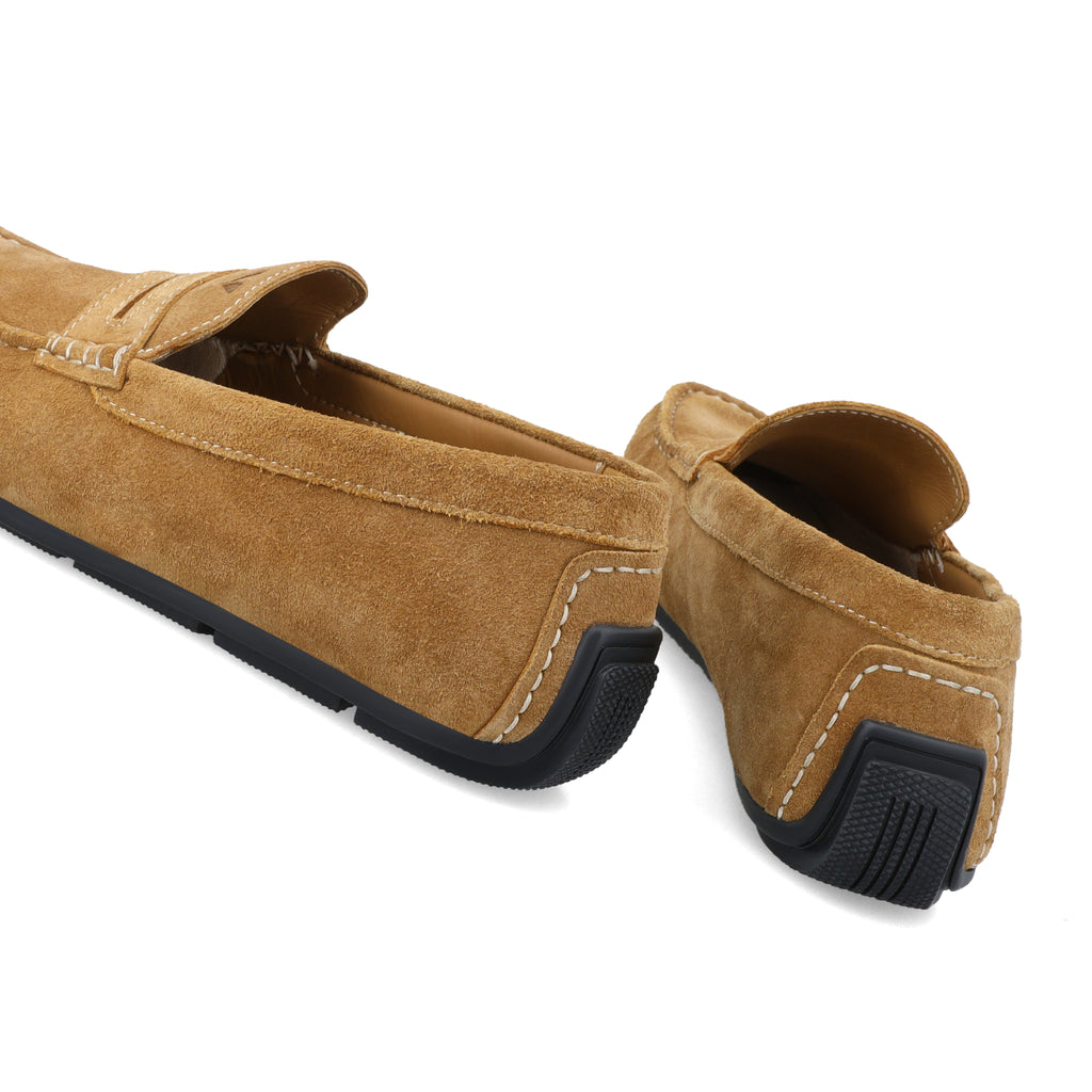 Suede Penny Moccasin - Beige