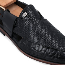 Load image into Gallery viewer, Weaved Peshawari Sandals-Black