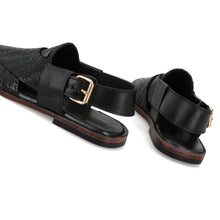 Load image into Gallery viewer, Weaved Peshawari Sandals-Black