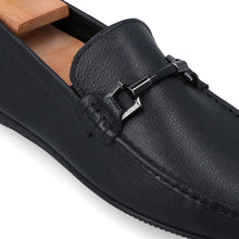 Load image into Gallery viewer, Strapped Black Moccasins