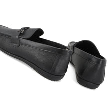 Load image into Gallery viewer, Black Buckled Moccasins-Black