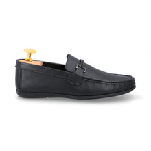 Load image into Gallery viewer, Black Buckled Moccasins-Black