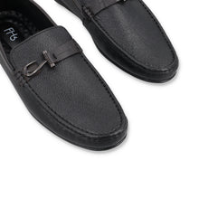 Load image into Gallery viewer, Sleek Contrast Leather Moccasins - Black