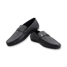 Load image into Gallery viewer, Sleek Contrast Leather Moccasins - Black