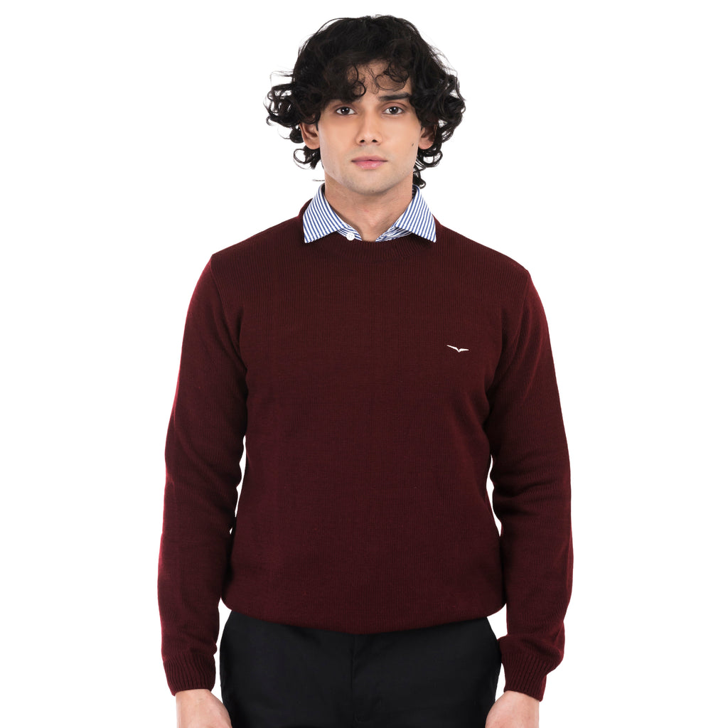 Full Sleeves Sweater-Maroon