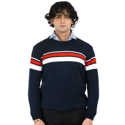 Full Sleeves Sweater-Navy