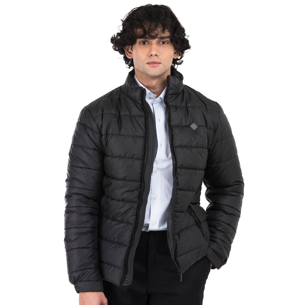 Men's Essential Puffer Jacket-Black