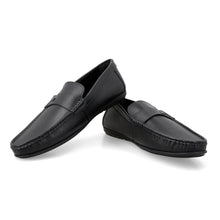 Load image into Gallery viewer, Classic Band-Strapped Moccasins-Black