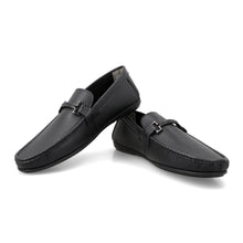 Load image into Gallery viewer, Black Buckled Moccasins-Black