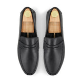 Penny Strapped Moccasins-Black