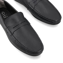 Load image into Gallery viewer, Penny Strapped Moccasins-Black