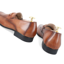 Load image into Gallery viewer, Two-Toned Buckled Loafers - Tan