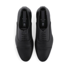 Load image into Gallery viewer, Grain leather Panelled Oxfords-Black