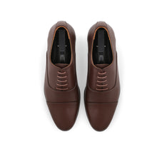 Load image into Gallery viewer, Grain leather Panelled Oxfords-Brown