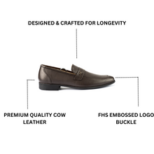 Load image into Gallery viewer, Stitched Strapped Loafers-Brown