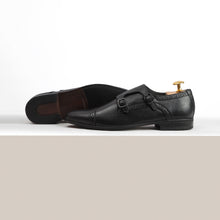 Load image into Gallery viewer, Double Monk Strap Loafers - Black