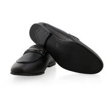 Load image into Gallery viewer, Gun Metal Buckled Loafers-Black