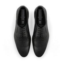 Load image into Gallery viewer, Brogue Dotted Oxfords-Black