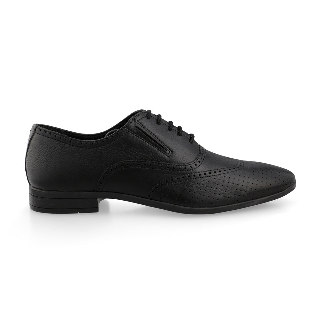 Brogue Dotted Oxfords-Black