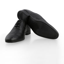 Load image into Gallery viewer, Brogue Dotted Oxfords-Black