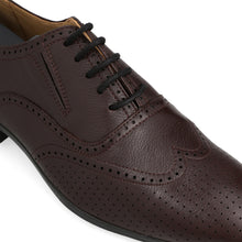 Load image into Gallery viewer, Brogue Dotted Oxfords-Brown