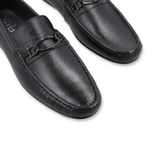 Load image into Gallery viewer, Gun Metal Buckled Moccasins - Black