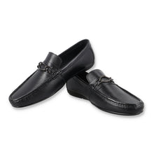 Load image into Gallery viewer, Gun Metal Buckled Moccasins - Black