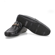 Load image into Gallery viewer, Golden Ring Buckled Moccasins-Black