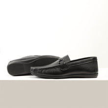 Load image into Gallery viewer, Black Buckled Moccasins-Black