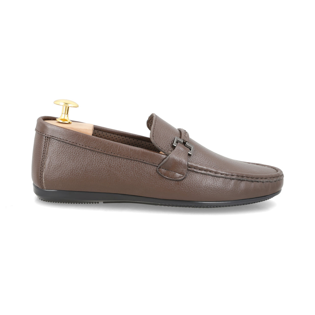 Classic Buckled Moccasin - Brown