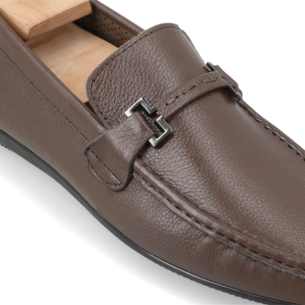 Classic Buckled Moccasin - Brown