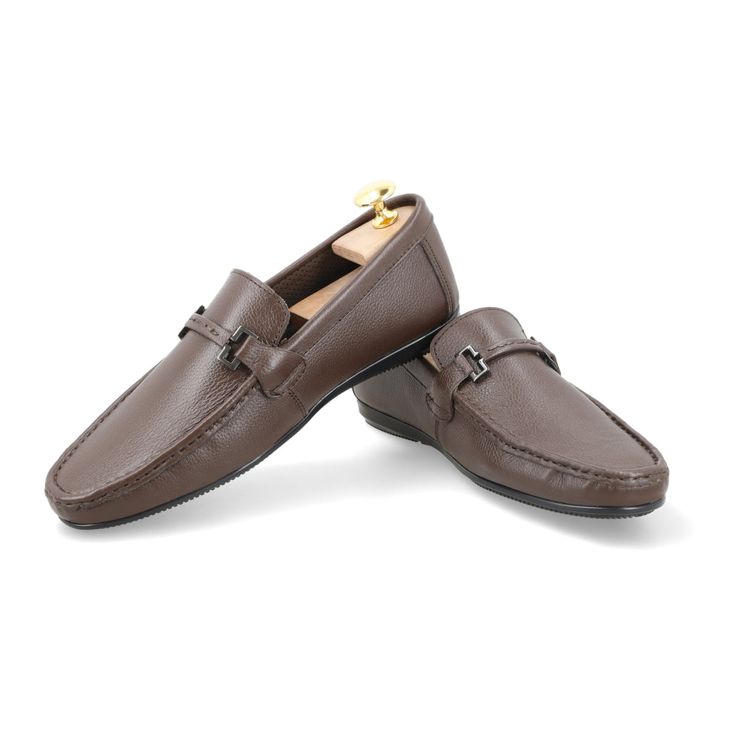 Classic Buckled Moccasin - Brown